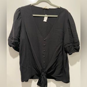 Lovestitch black detailed blouse